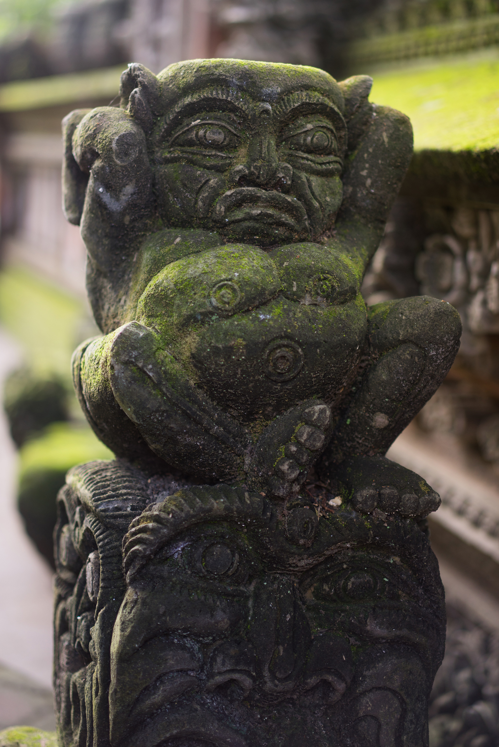 Spirits and creatures can be found all over the temple