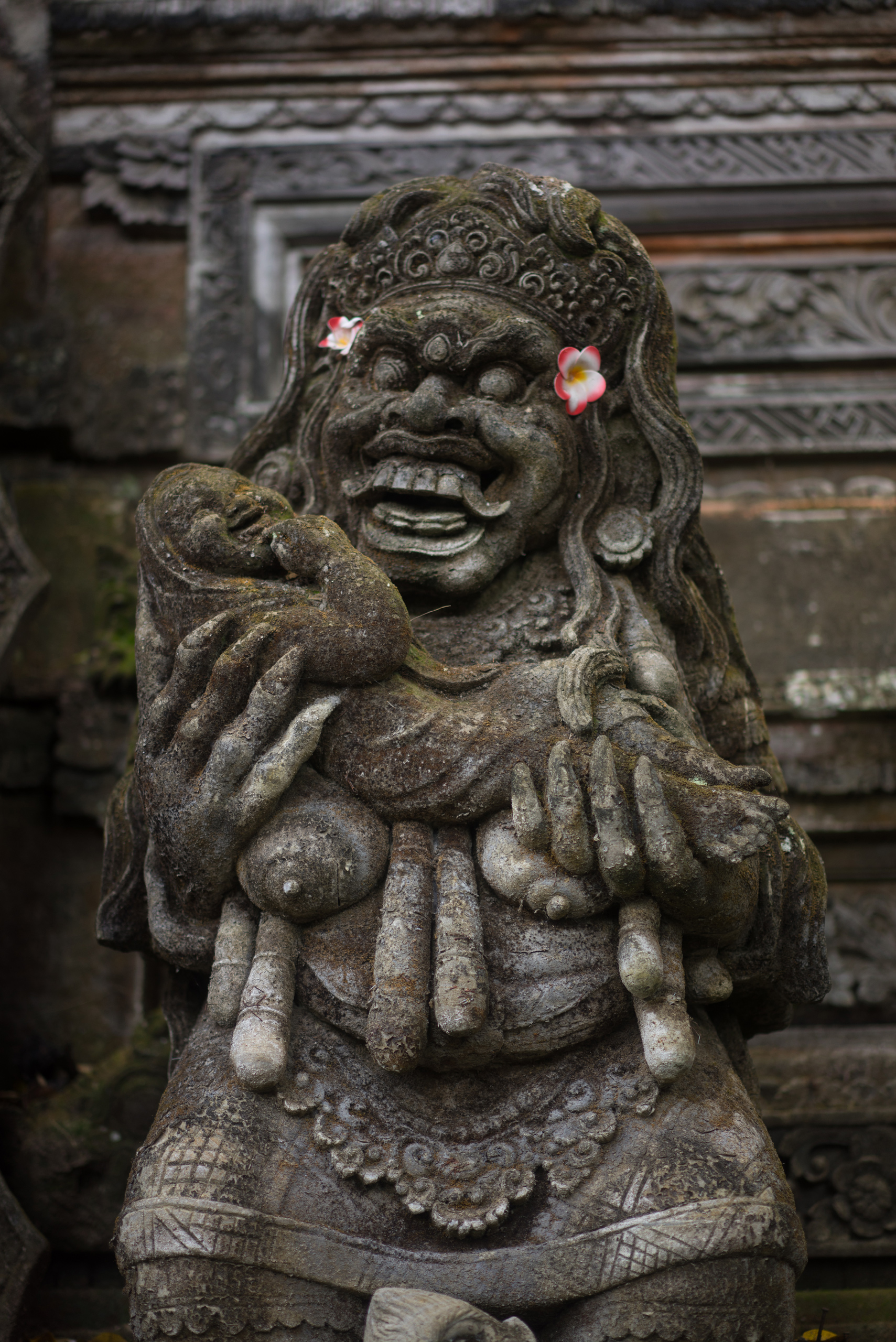 This baby looks happy to be eaten by the Rangda