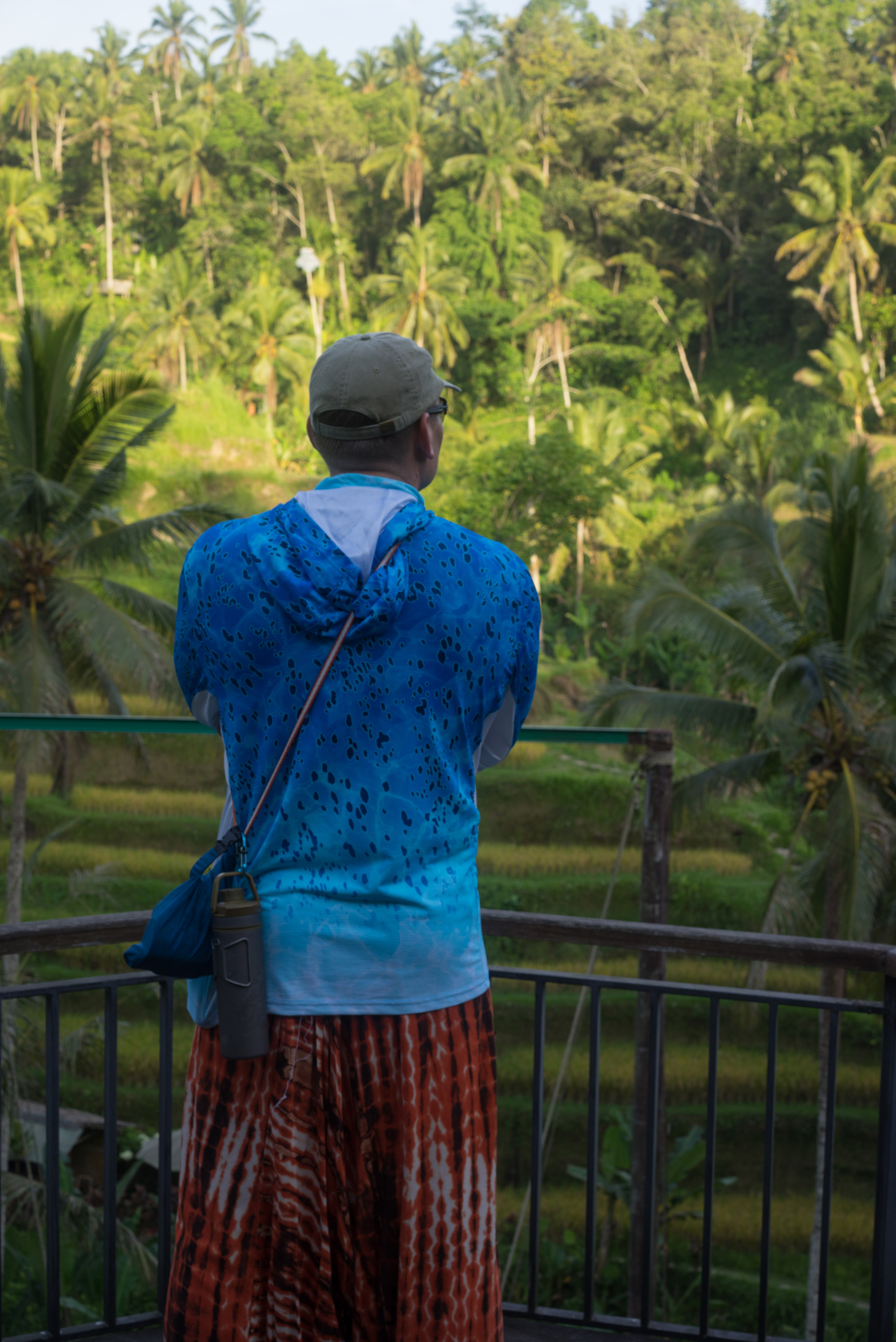 Mark checks out the rice terraces we just hiked through