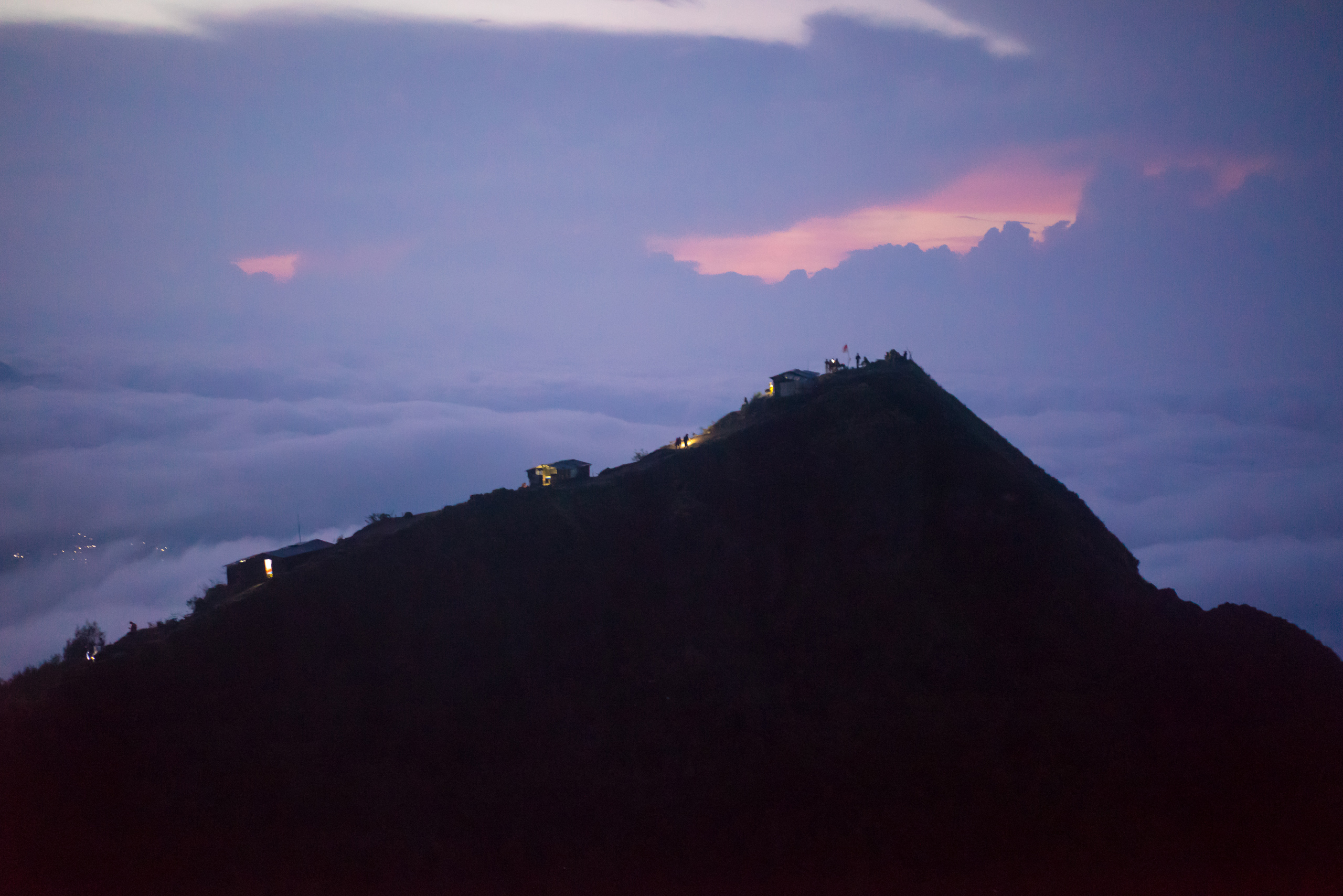 The other peak where people gather on Batur for sunrise