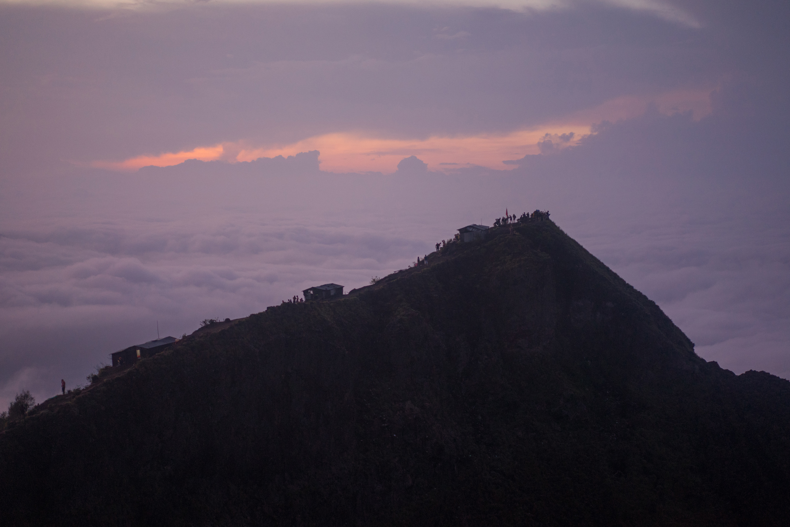 The other peak of Batur where people gather for sunrise