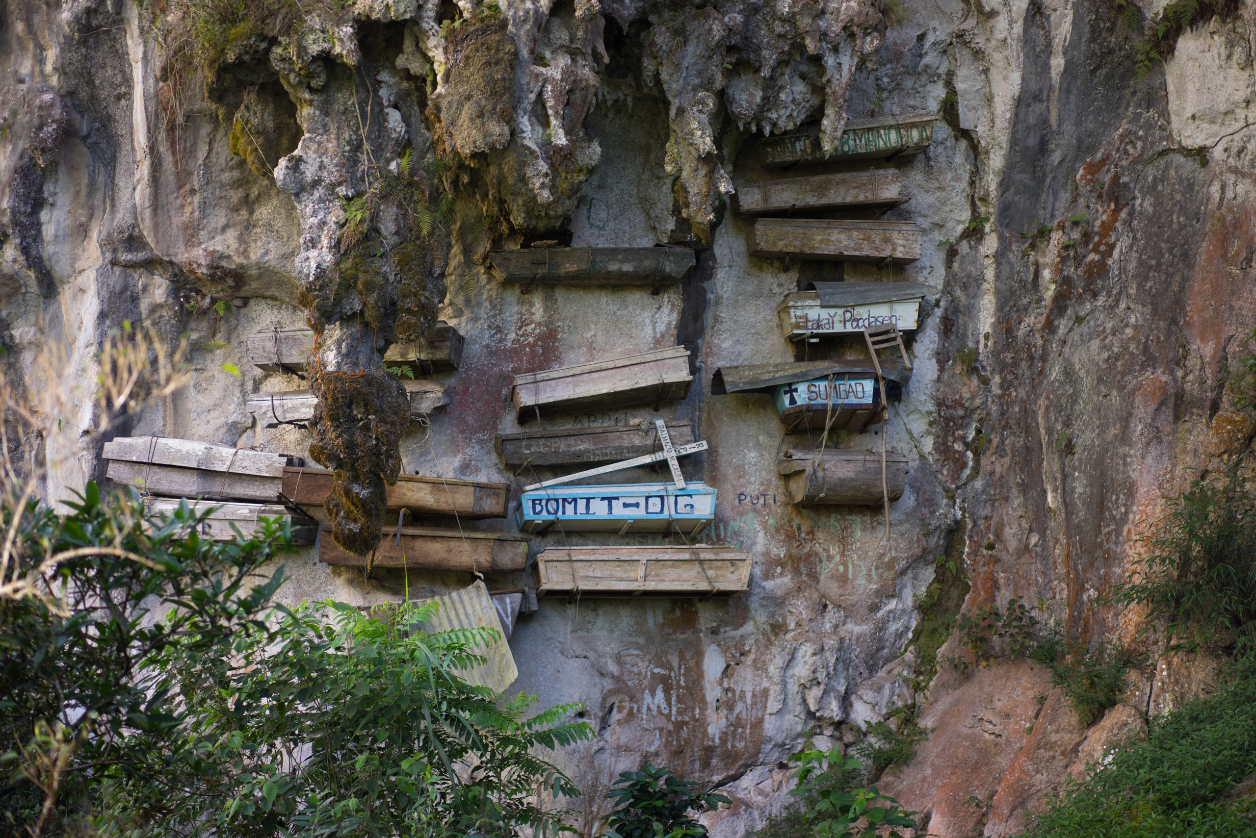 The main attraction of the Sagada Hanging Coffins