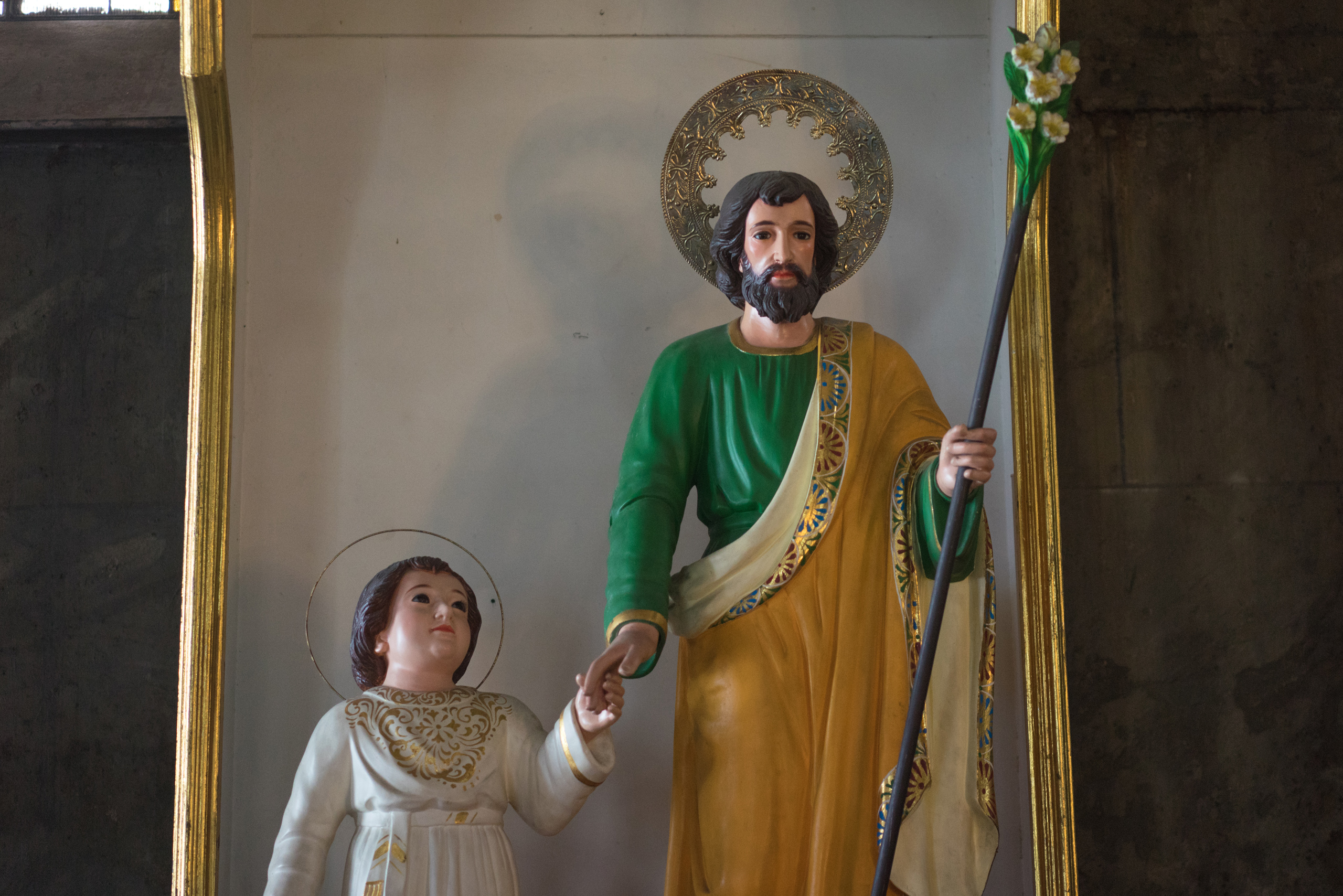 Statues inside the Metal Cathedral