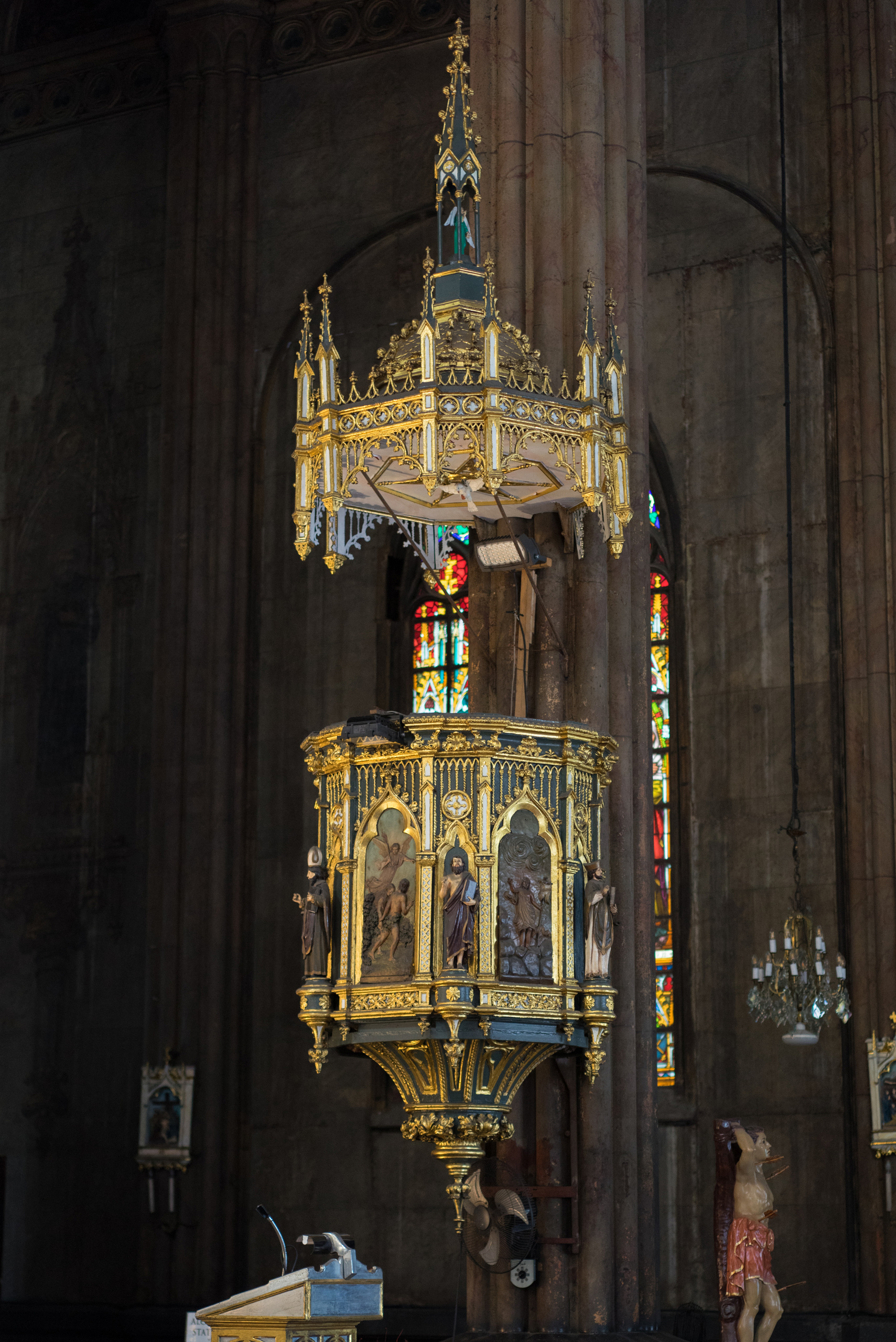 Decoration inside the Metal Cathedral